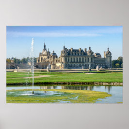 Poster Chateau de Chantilly e Le Notre Garden - França