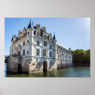 Poster Chateau de Chenonceau no Vale do Loire - França