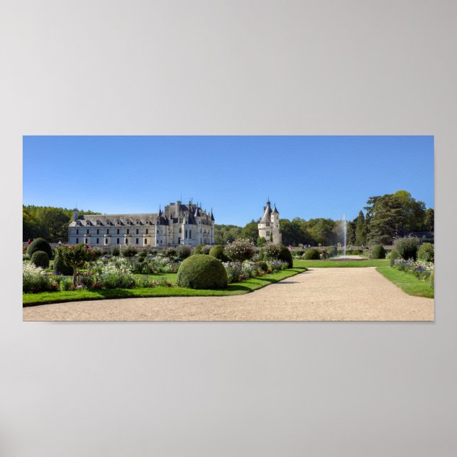 Poster Chateau de Chenonceau no Vale do Loire - França (Frente)