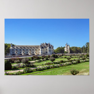 Poster Chateau de Chenonceau no Vale do Loire - França
