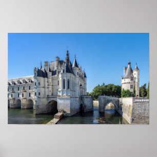 Poster Chateau de Chenonceau no Vale do Loire - França