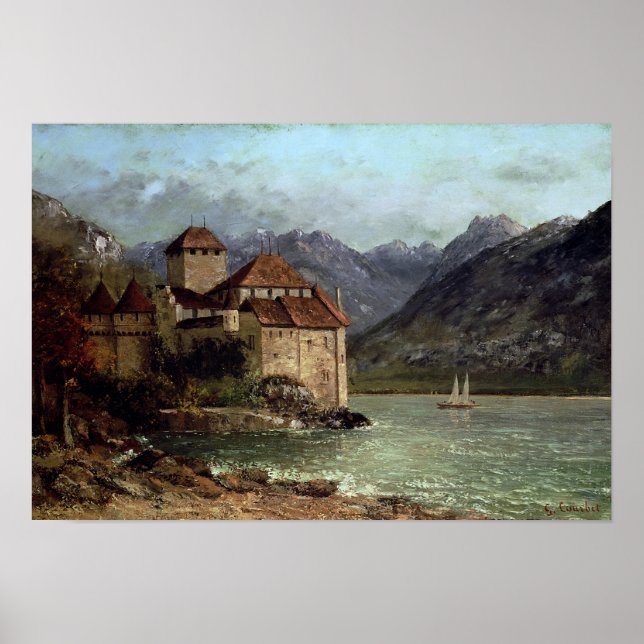 Poster Chateau de Chillon, 1875 (Frente)