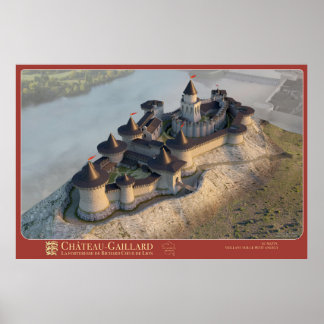 Poster Château-Gaillard, veillant sur le Petit Andely