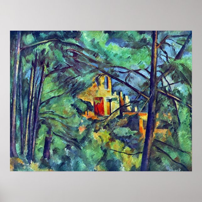 Póster Chateau Noir por Paul Cezanne (Frente)