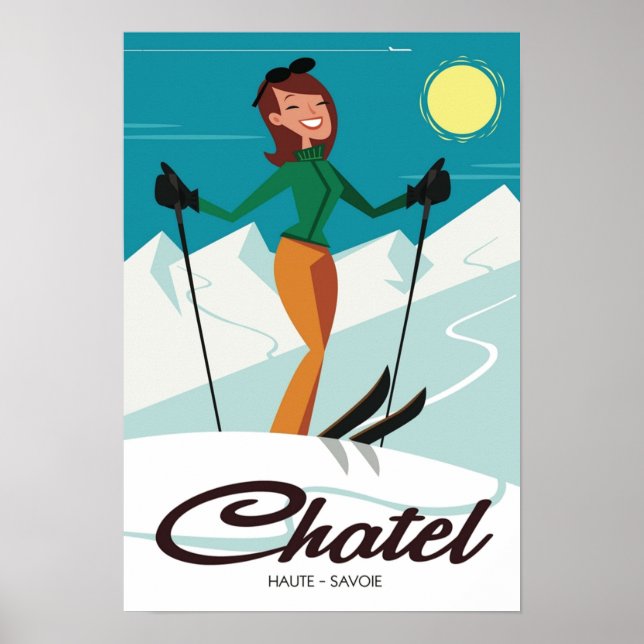 Poster Chatel ski (Frente)