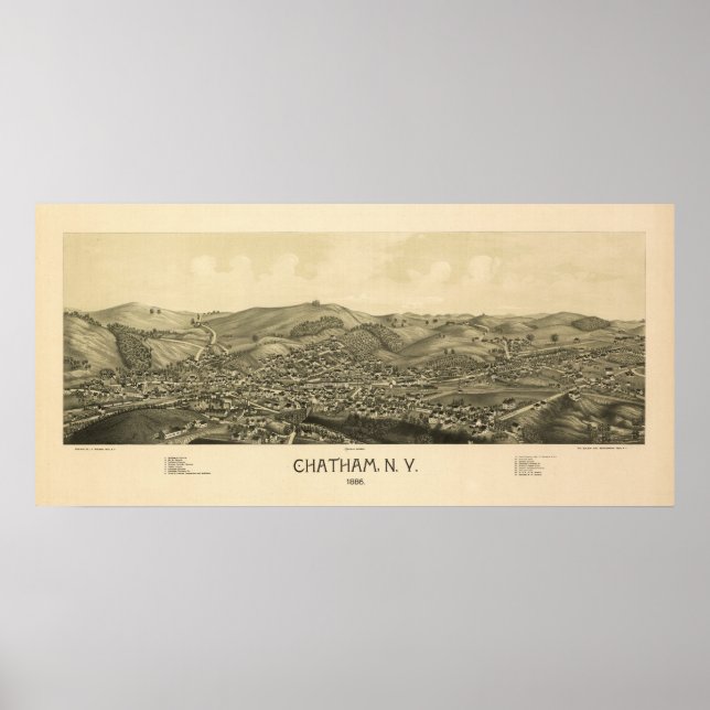 Póster Chatham NY 1886 (Frente)