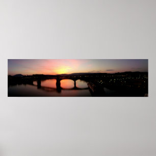Poster Chattanooga na Panorâmica Sunset