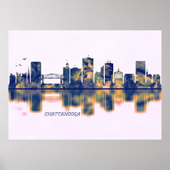 Poster Chattanooga Skyline (Frente)