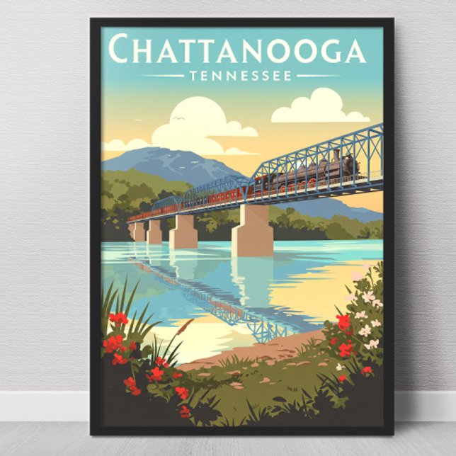 Poster Chattanooga Tennessee Antigo (Criador carregado)