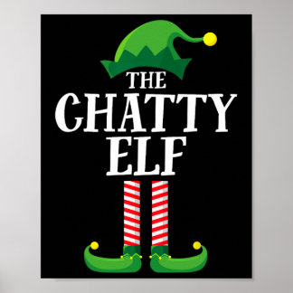 Poster Chatty Elf Matching Family Group Christmas Party F
