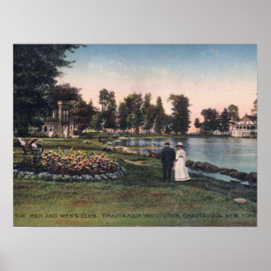 Poster Chautauqua NY, New York, vintage 1913