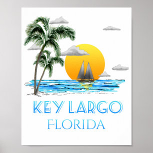 Poster Chave de Navegação Largo Florida Keys