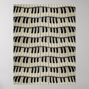 Póster Chaves De Piano De Pedra E Roll