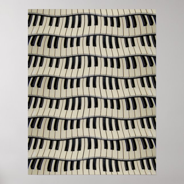 Póster Chaves De Piano De Rock E Roll (Frente)