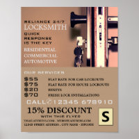 Chaves na porta, propaganda do locksmith