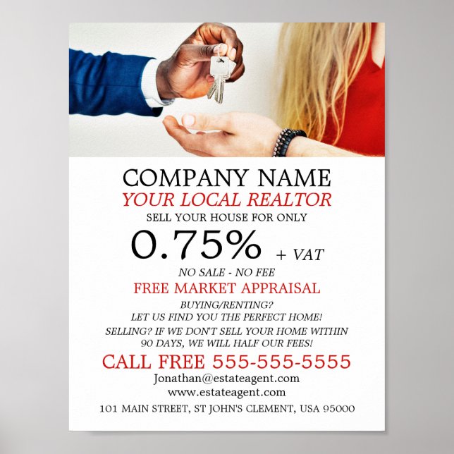 Poster Chaves, Realtor, Anúncios de Agentes Estaduais (Frente)