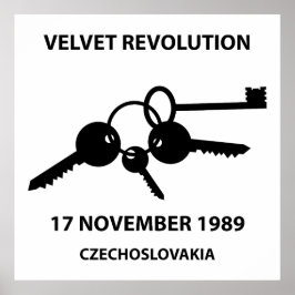 Poster Chaves tilintando - símbolo da revolução de veludo