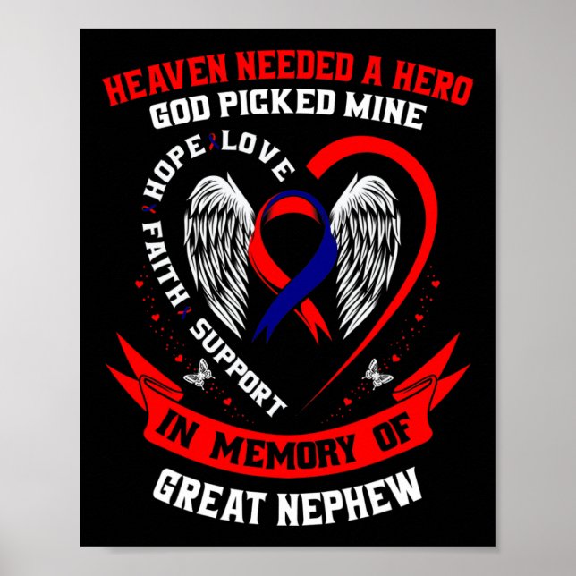 Poster Chd Heart Disease Awareness In Memory Of Great Nep (Frente)
