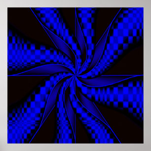 Poster Checkered Swirls...