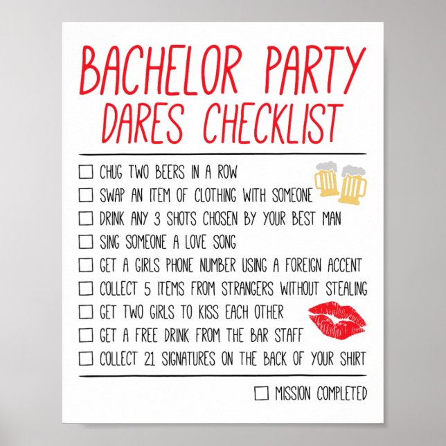 Poster Checklist de noivos nojentos (Frente)