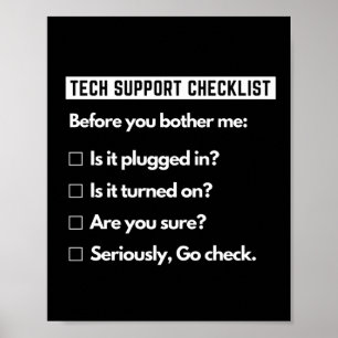 Poster Checklist para suporte técnico - Geek de computado