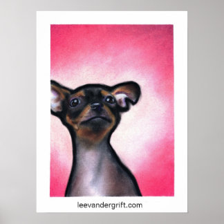 Póster Cheeky Chihuahua, leevandergrift.com