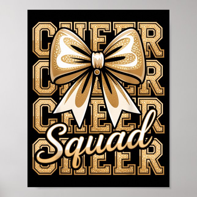 Poster Cheer Squad Gold Funny Srt Cheerleader Cheerleadin (Frente)