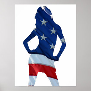 Póster Cheerleader americano em qualquer cor