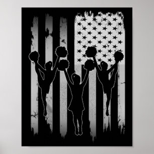 Poster Cheerleaders EUA Bandeira Americana 4 De Julho Pre