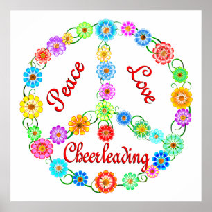 Póster Cheerleading do amor da paz