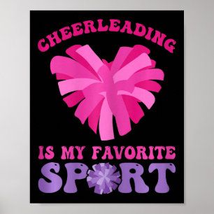 Poster Cheerleading É Meu Esporte Favorito - Cheer E Chee