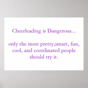 Póster Cheerleading é perigoso