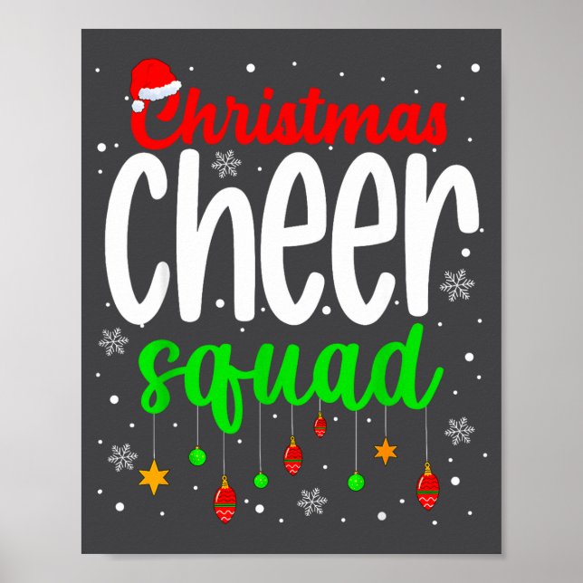Poster Cheerleading Srts Lover Christmas Cheer Squad  (Frente)