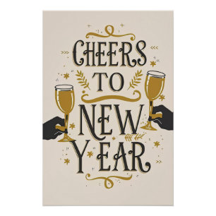 Póster Cheers to a new year