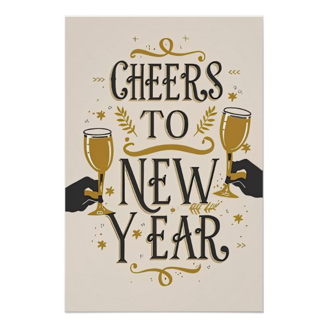 Póster Cheers to a new year (Frente)