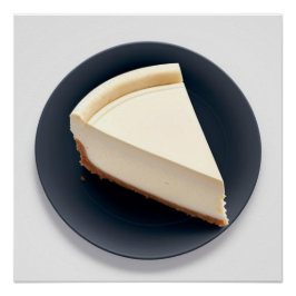 Póster Cheesecake com fundo em círculo escuro