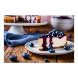 Póster Cheesecake de mirtilo