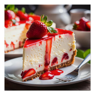 Póster Cheesecake de Morango