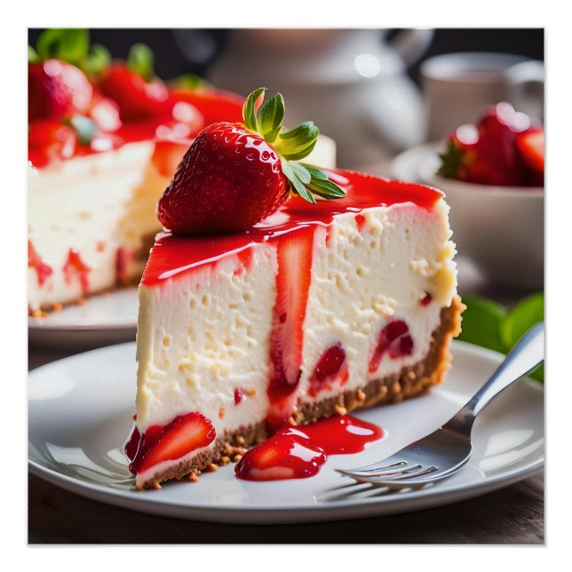 Póster Cheesecake de Morango (Frente)
