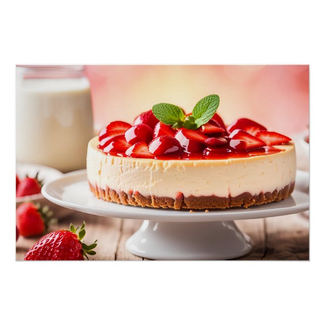 Póster Cheesecake de Morango (Frente)