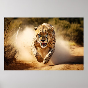 Poster Cheetah Animal Nature Maiestosa Selvagem