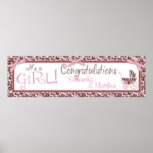 Poster Cheetah Girl Party Banner