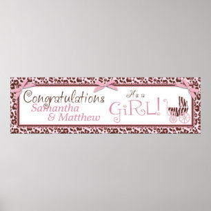 Póster Cheetah Girl Party Banner B