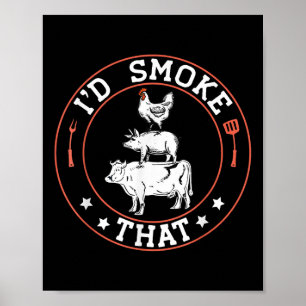 Poster Chef Butcher Churrasco Smoker Id Fumar Aquele Bich