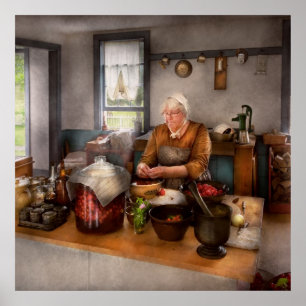 Póster Chef - Cozinha - Cerejas de limpeza