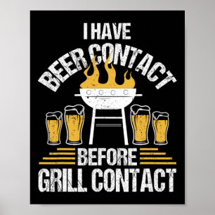 Poster Chef De Bbq Engraçado Rbercue Grelhando