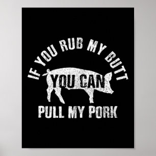 Poster Chef Engraçado Esfregar Meu Bumbum Puxar Meu Prese