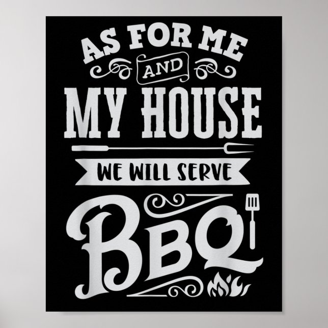 Poster Chef-Mestre da Piada Engraçada de Churrasco Barbec (Frente)