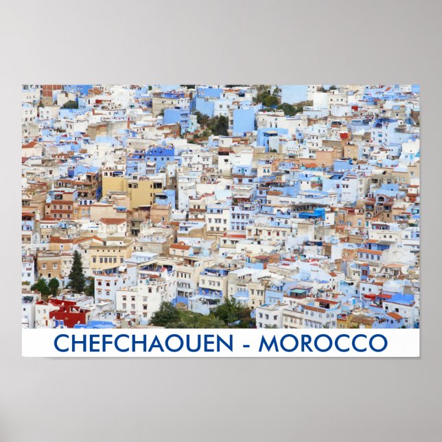 Poster Chefchaouen, Marrocos (Frente)