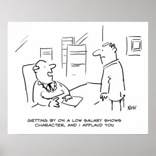 Poster Chefe Aplaude o Trabalhador para Gerenciamento com